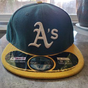 New era OAKLAND A's Home Green Authentic MLB Official On Field Men's Hat 7 1/4